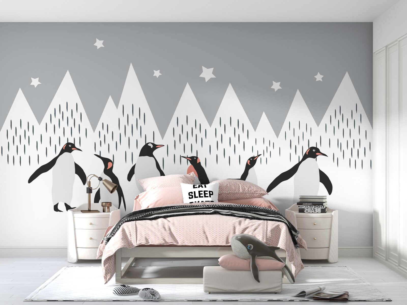 Fototapet pinguinii ies la o plimbare