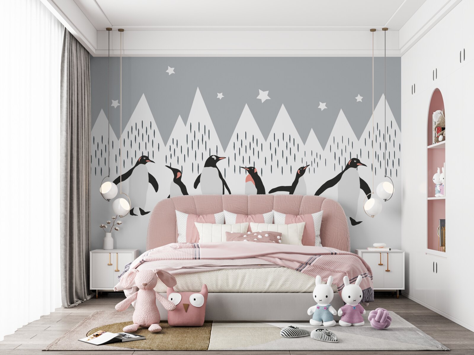 Fototapet pinguinii ies la o plimbare