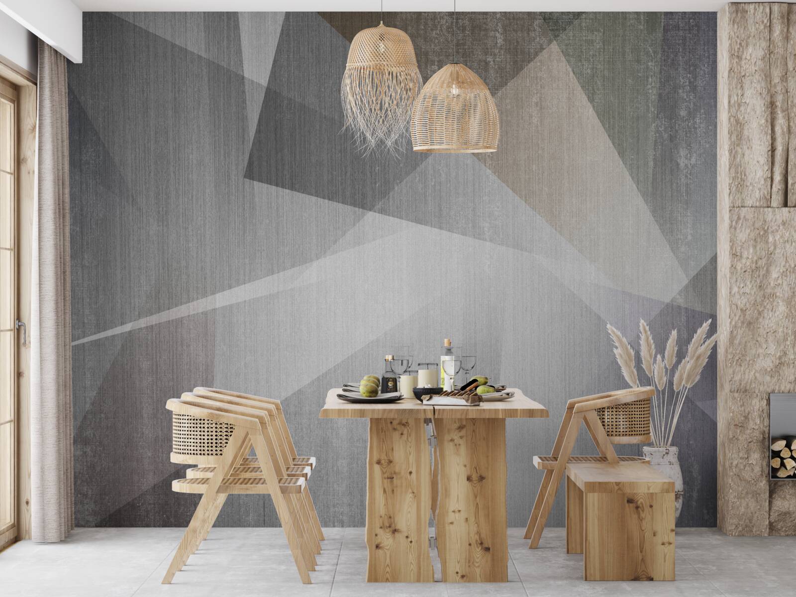 Fototapet fundal cu forme geometrice în stil abstract