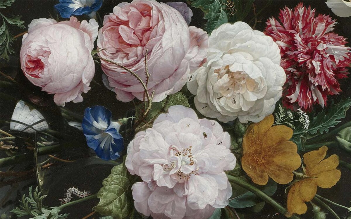 Fototapet flori mari pastelate