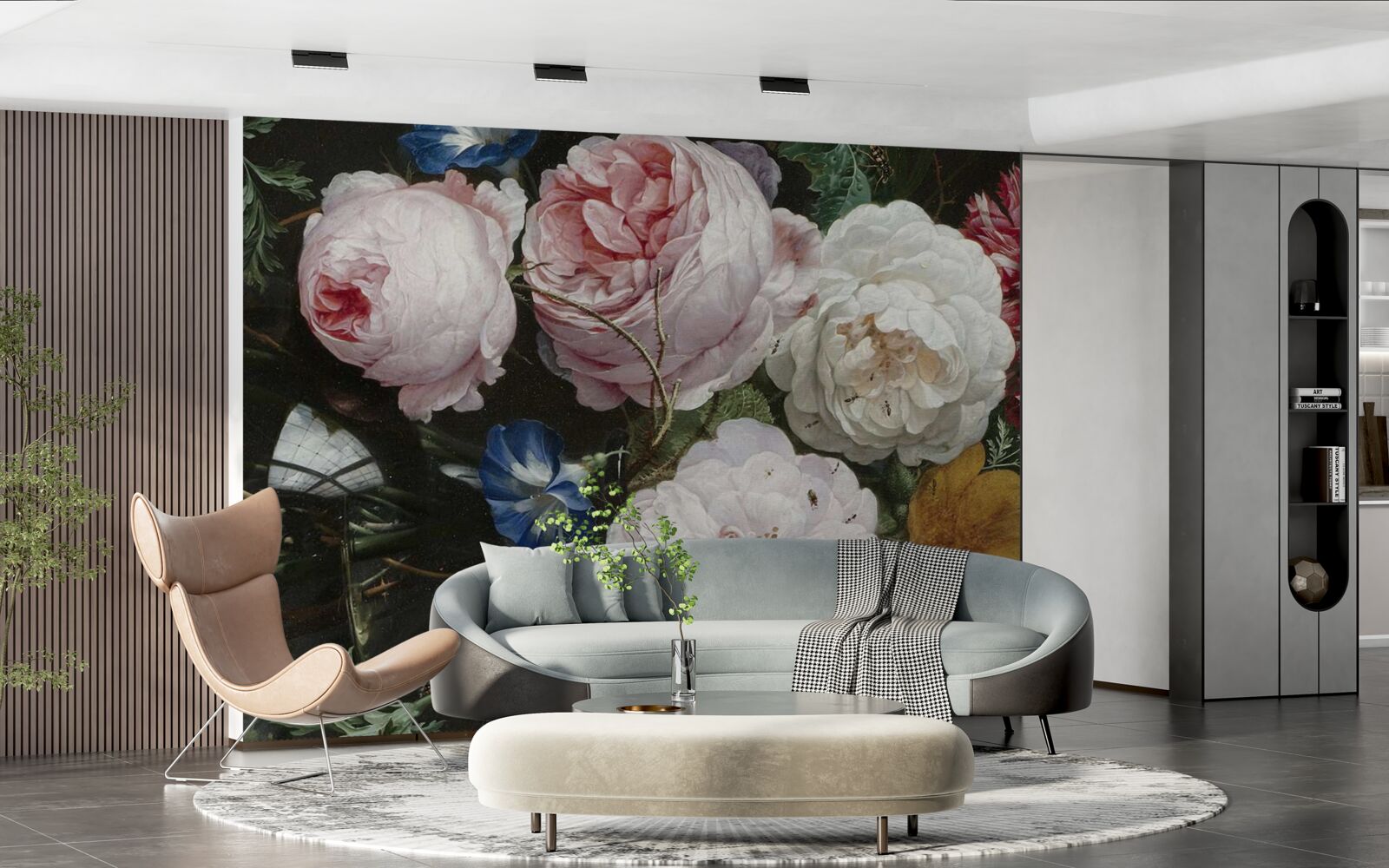 Fototapet flori mari pastelate