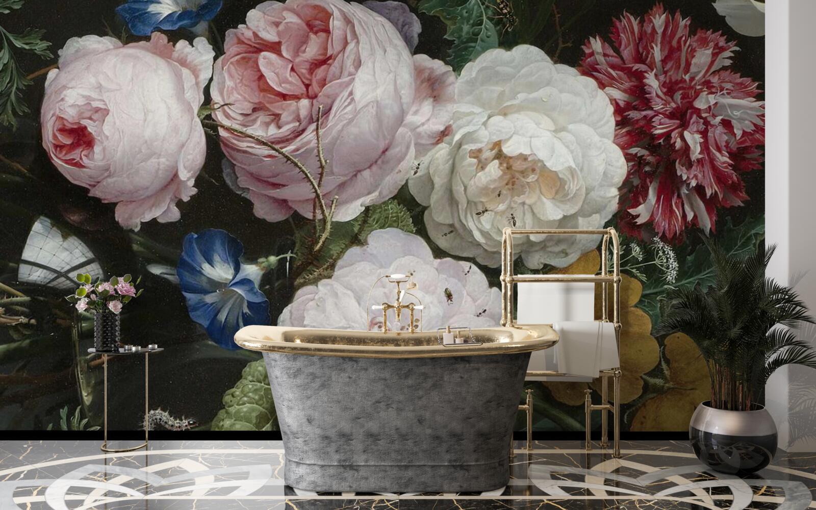 Fototapet flori mari pastelate