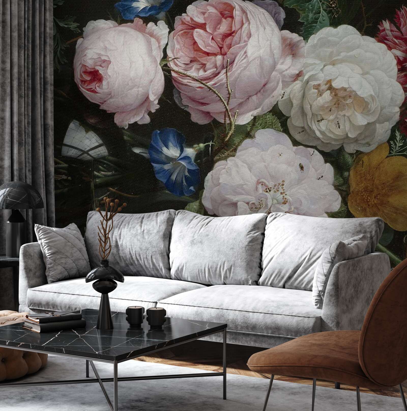 Fototapet flori mari pastelate