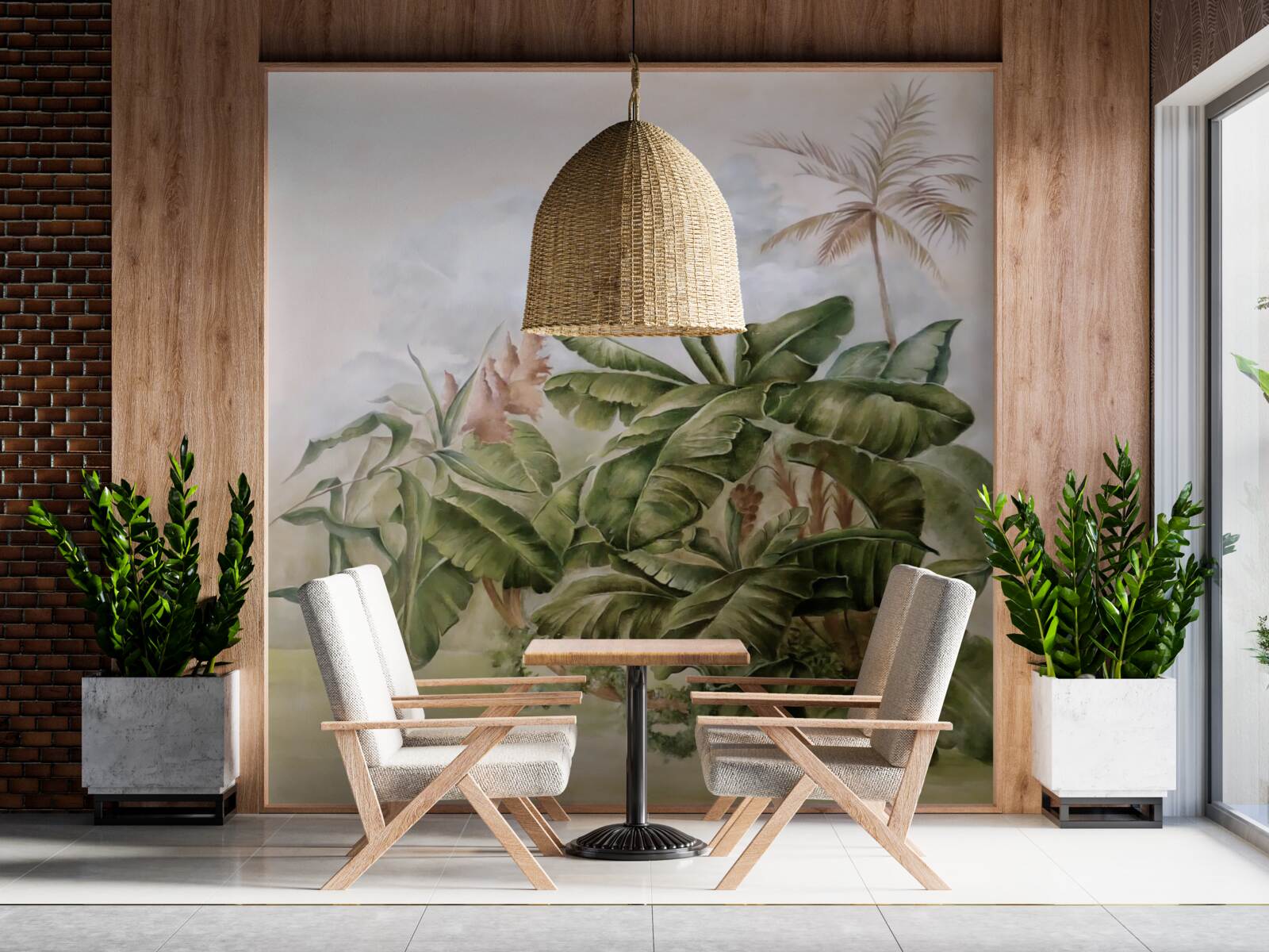 Fototapet plante tropicale mari