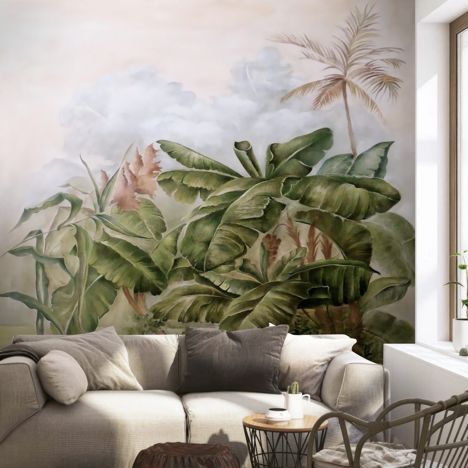 Fototapet plante tropicale mari