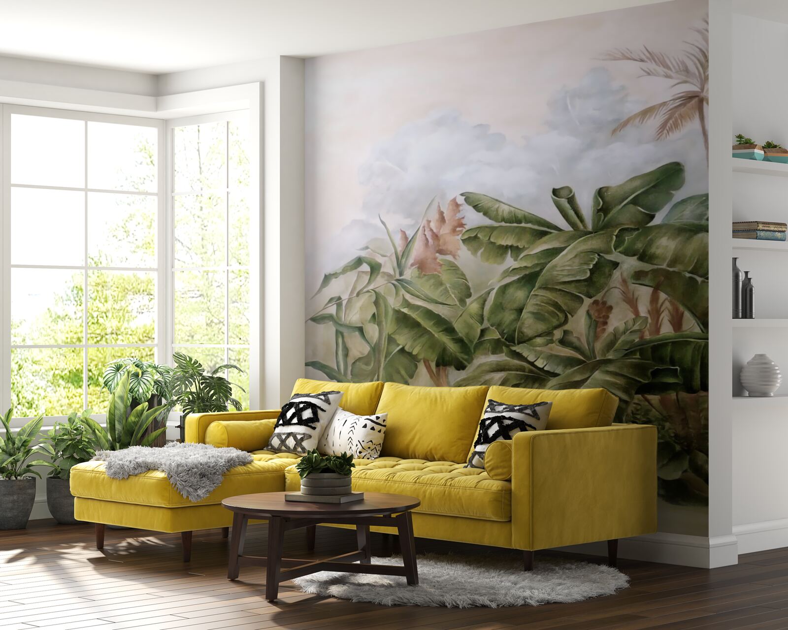 Fototapet plante tropicale mari