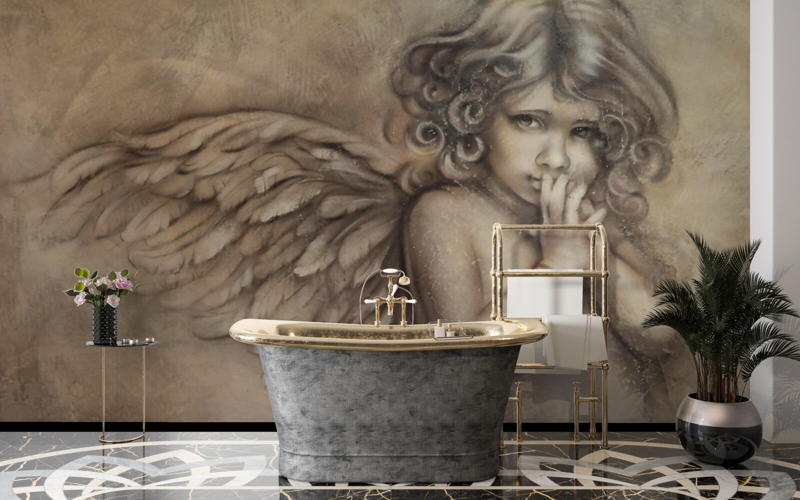 Fototapet imaginea unui îngeraș