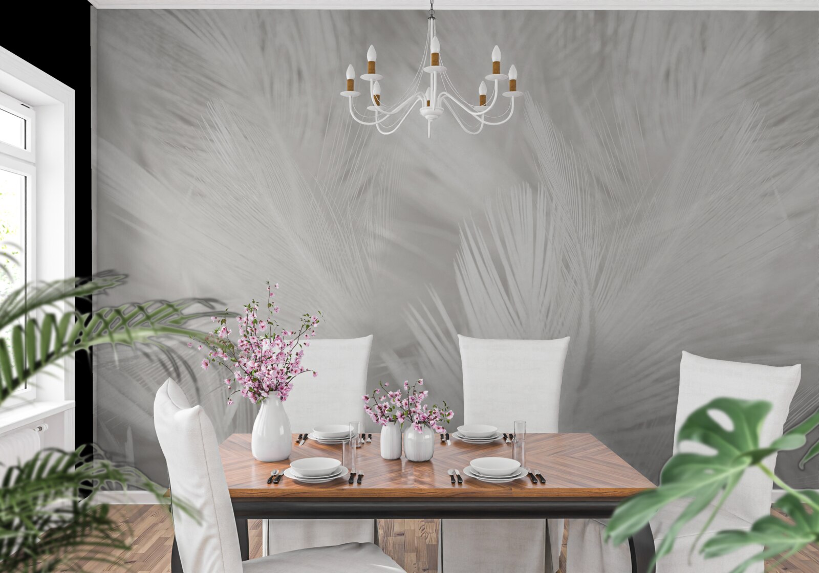 Fototapet multe pene albe