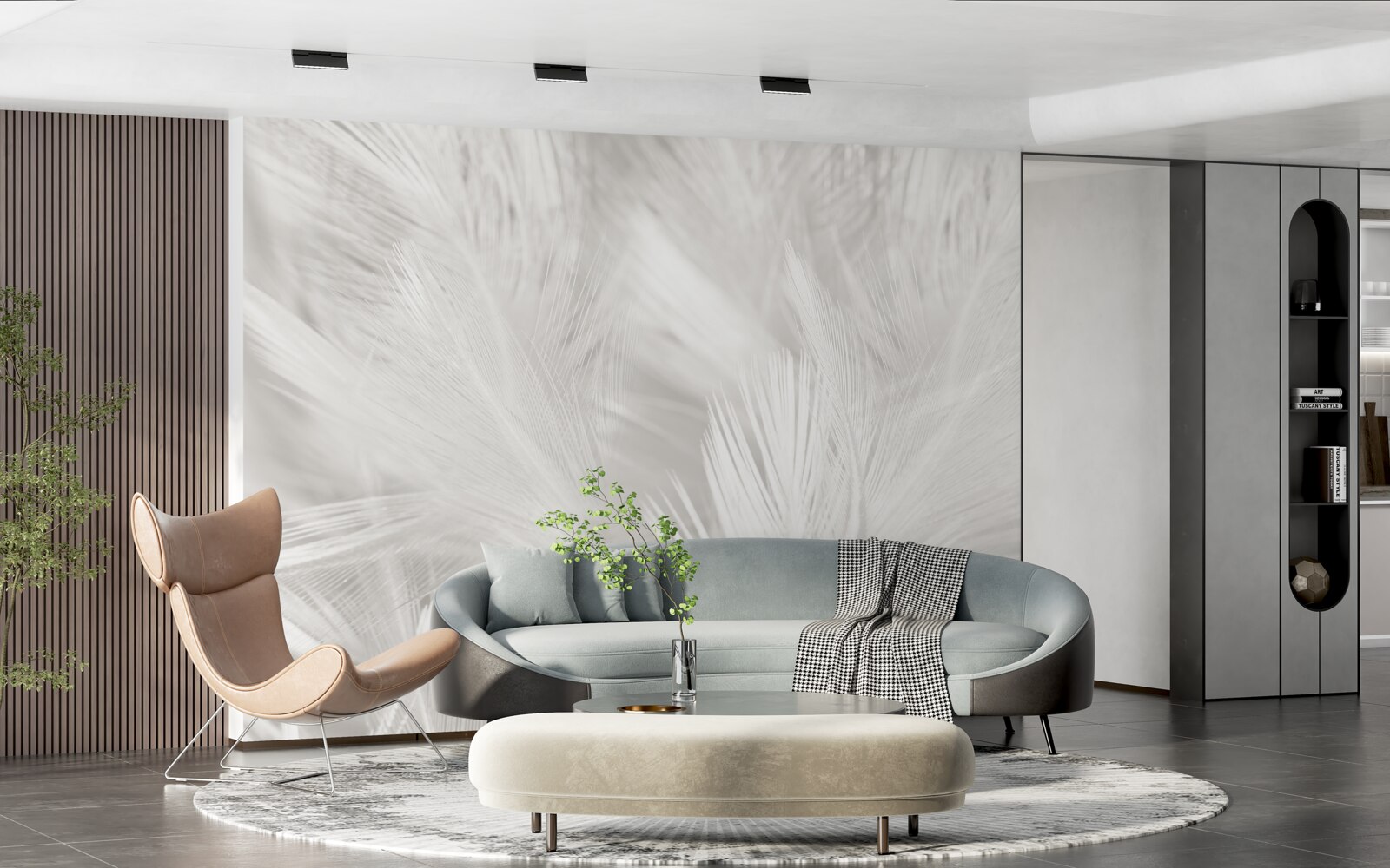 Fototapet multe pene albe