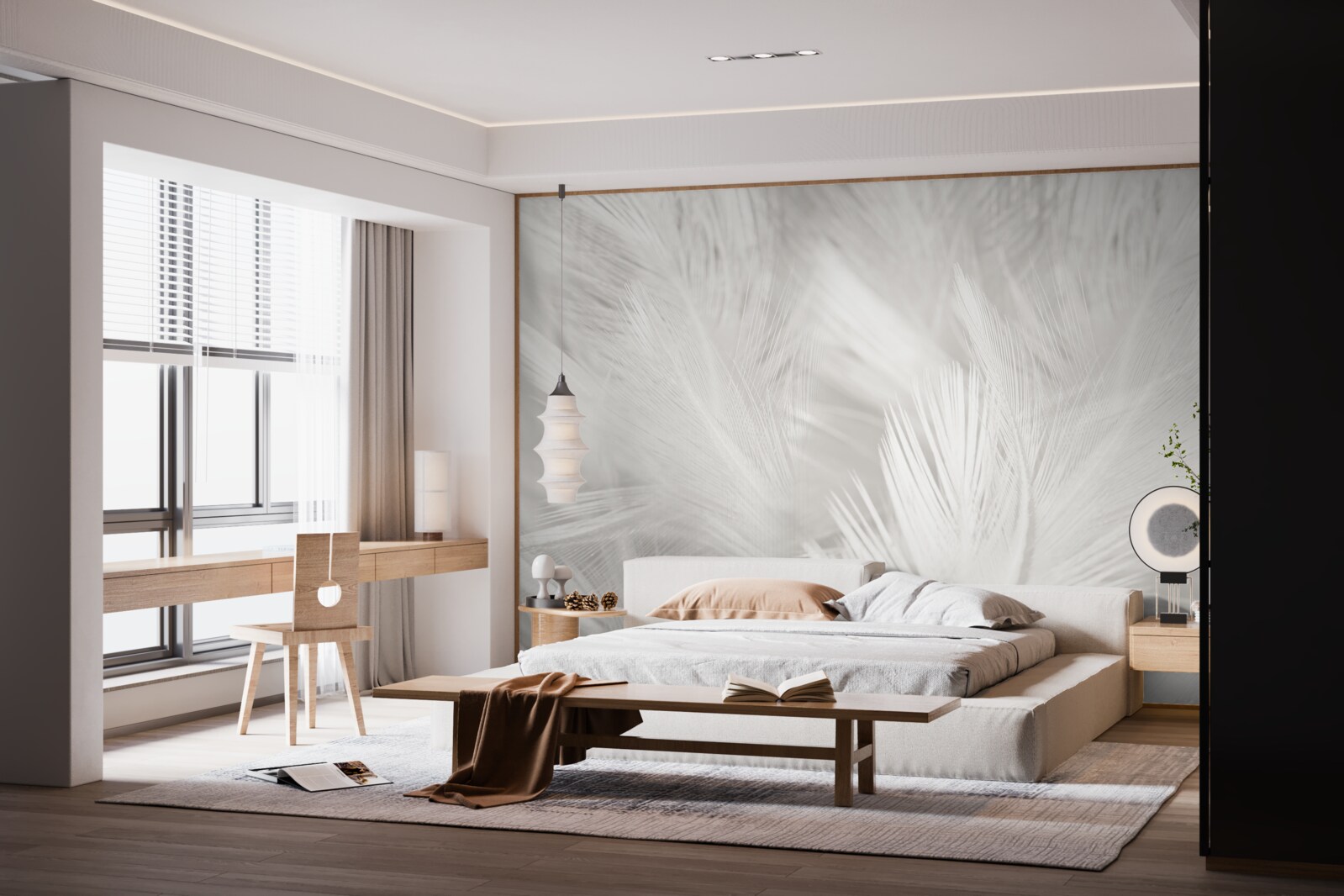 Fototapet multe pene albe