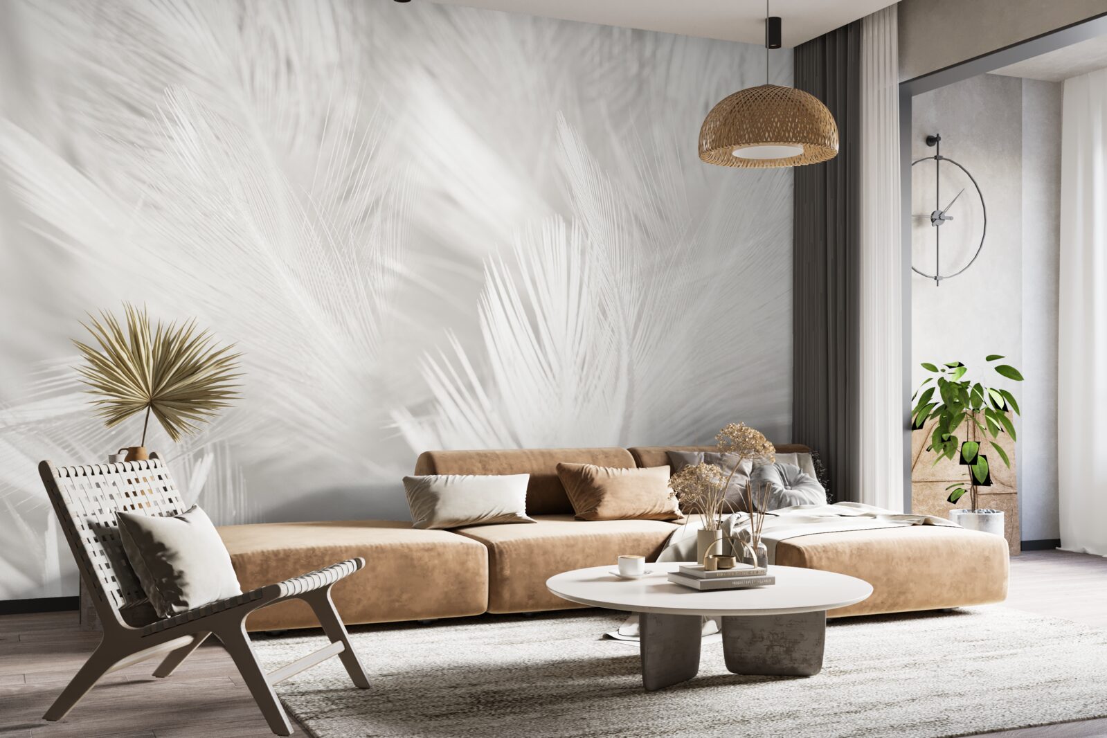 Fototapet multe pene albe