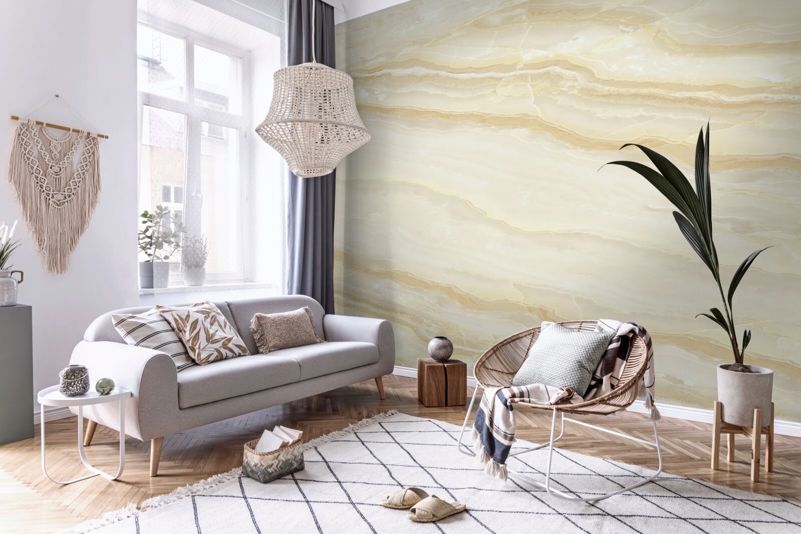 Fototapet plăci de porțelan bej