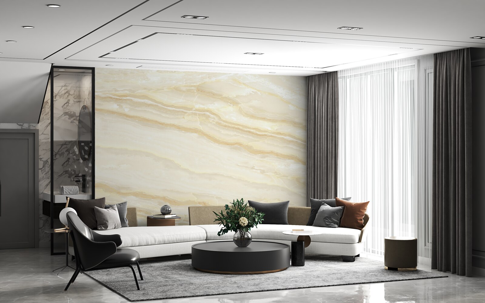 Fototapet plăci de porțelan bej