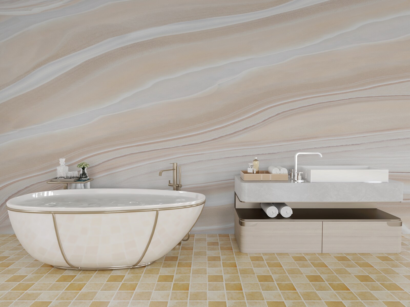 Fototapet plăci ceramice luminoase