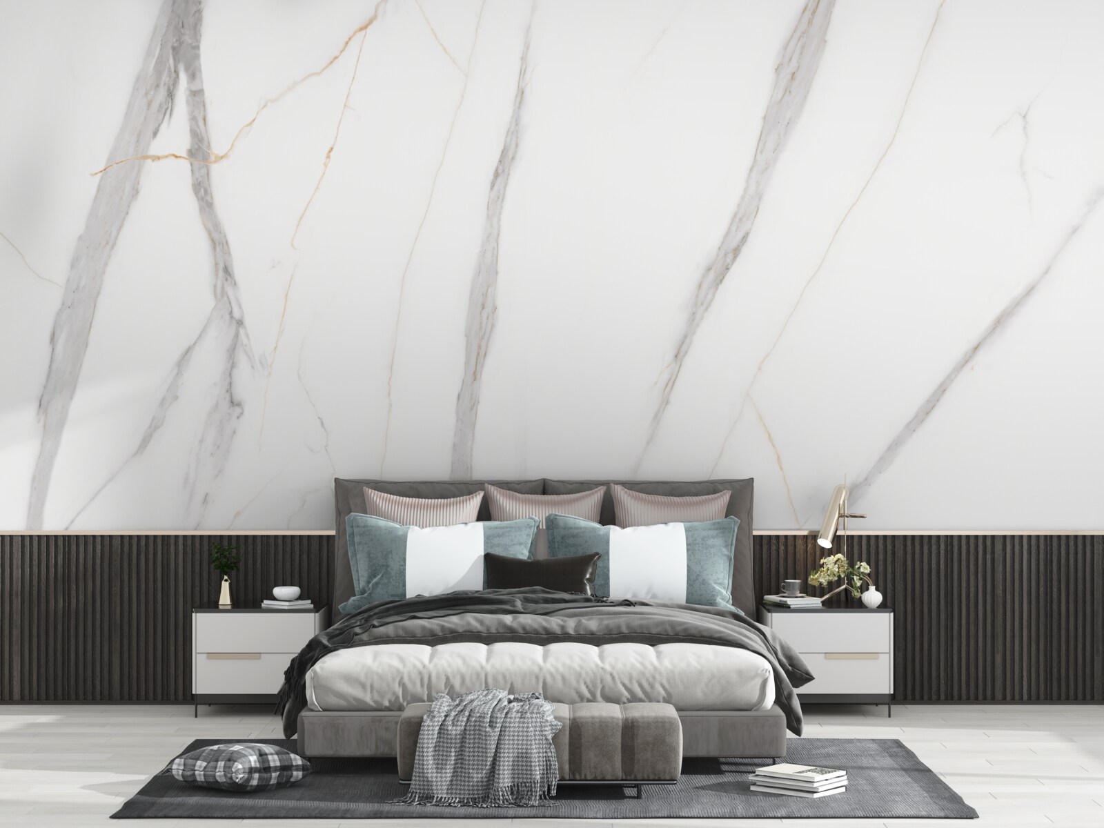 Fototapet fundal alb cu dungi gri