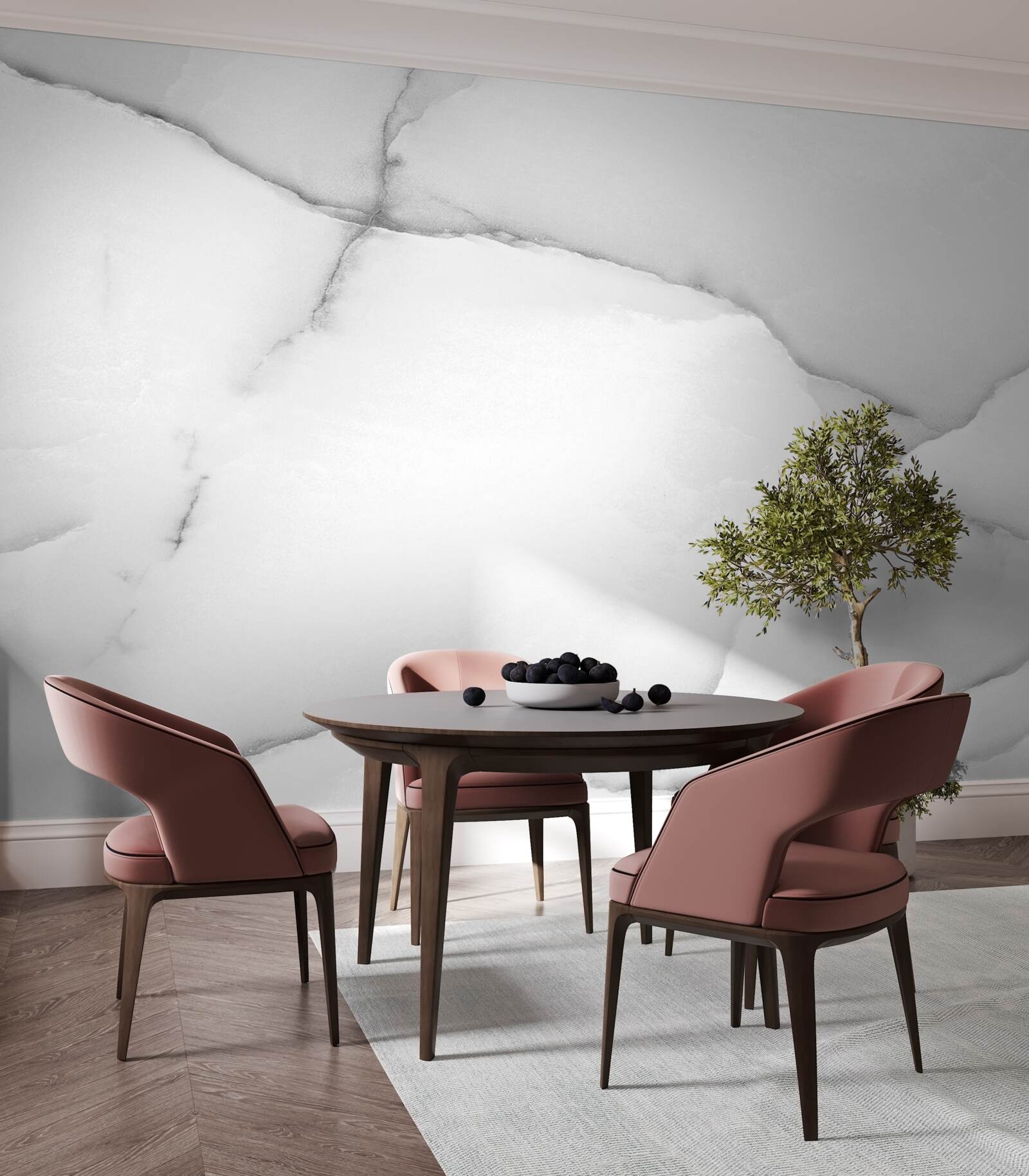 Fototapet model de marmură albă naturală