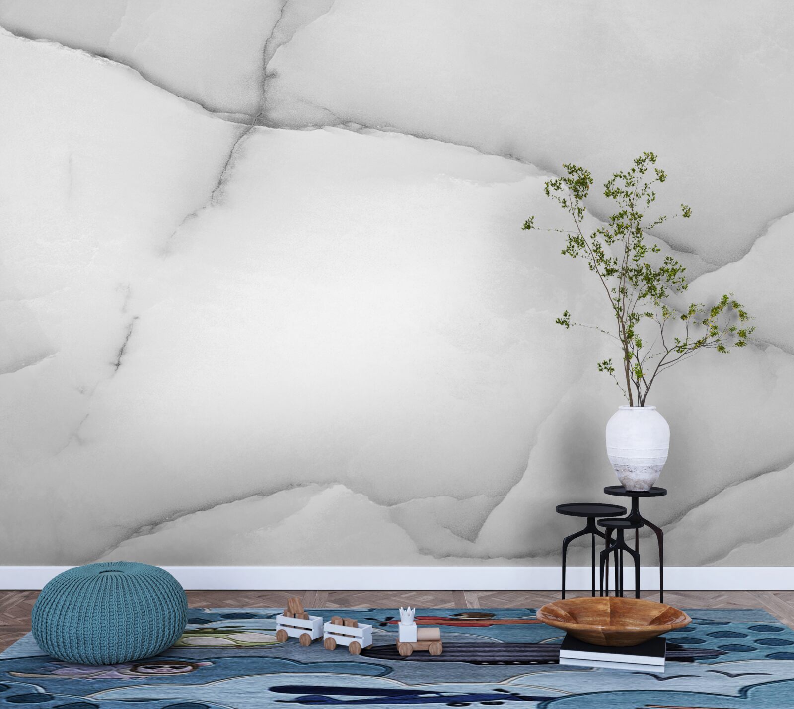 Fototapet model de marmură albă naturală