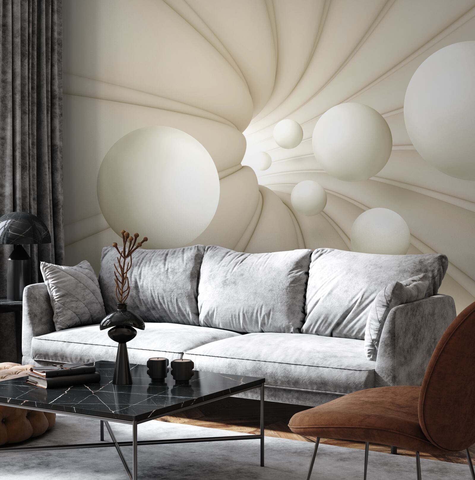 Fototapet bile albe de diferite mărimi și forme