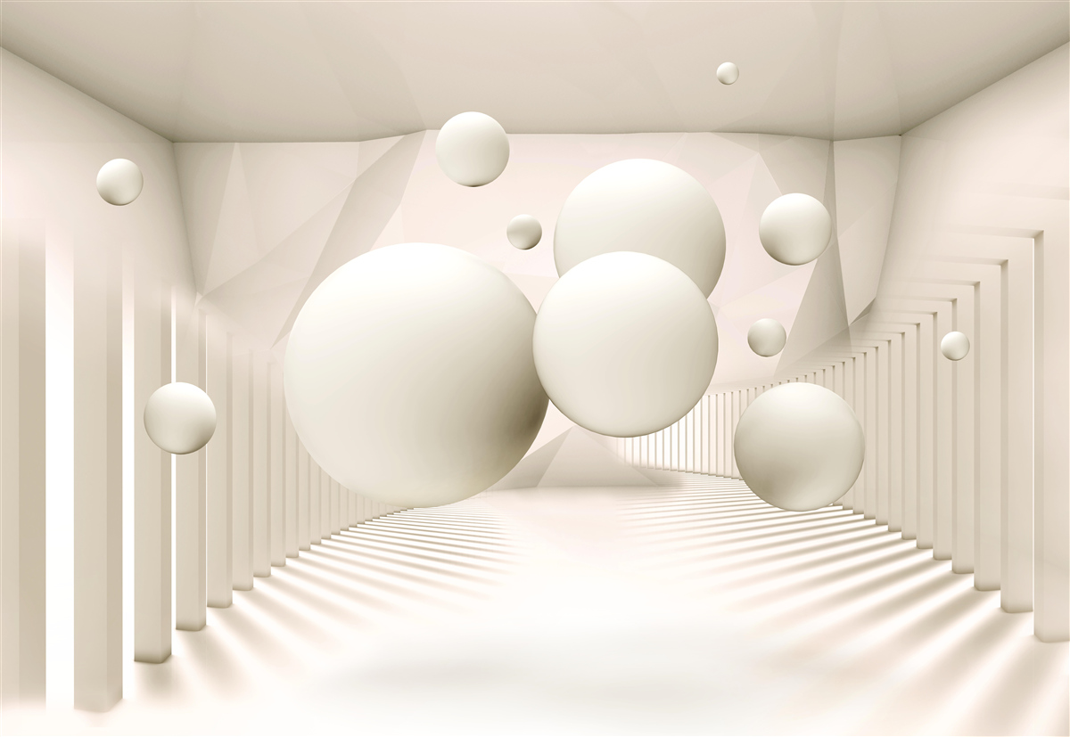 Fototapet roți plutitoare albe ca zăpada