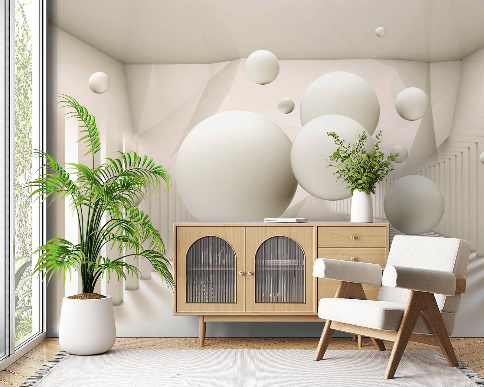 Fototapet roți plutitoare albe ca zăpada