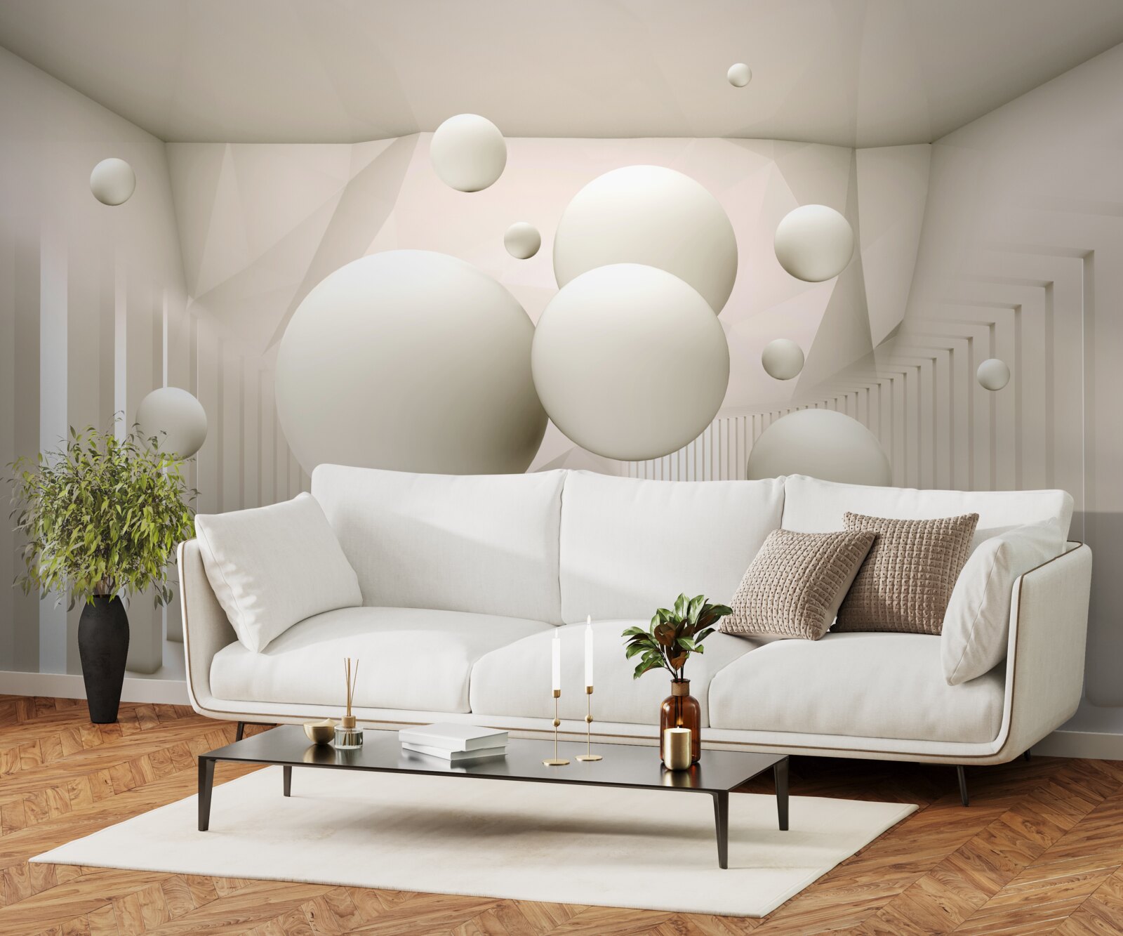 Fototapet roți plutitoare albe ca zăpada