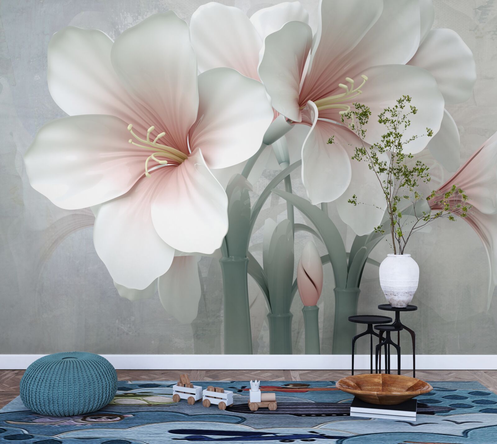 Fototapet compoziție parfumată de crini delicați