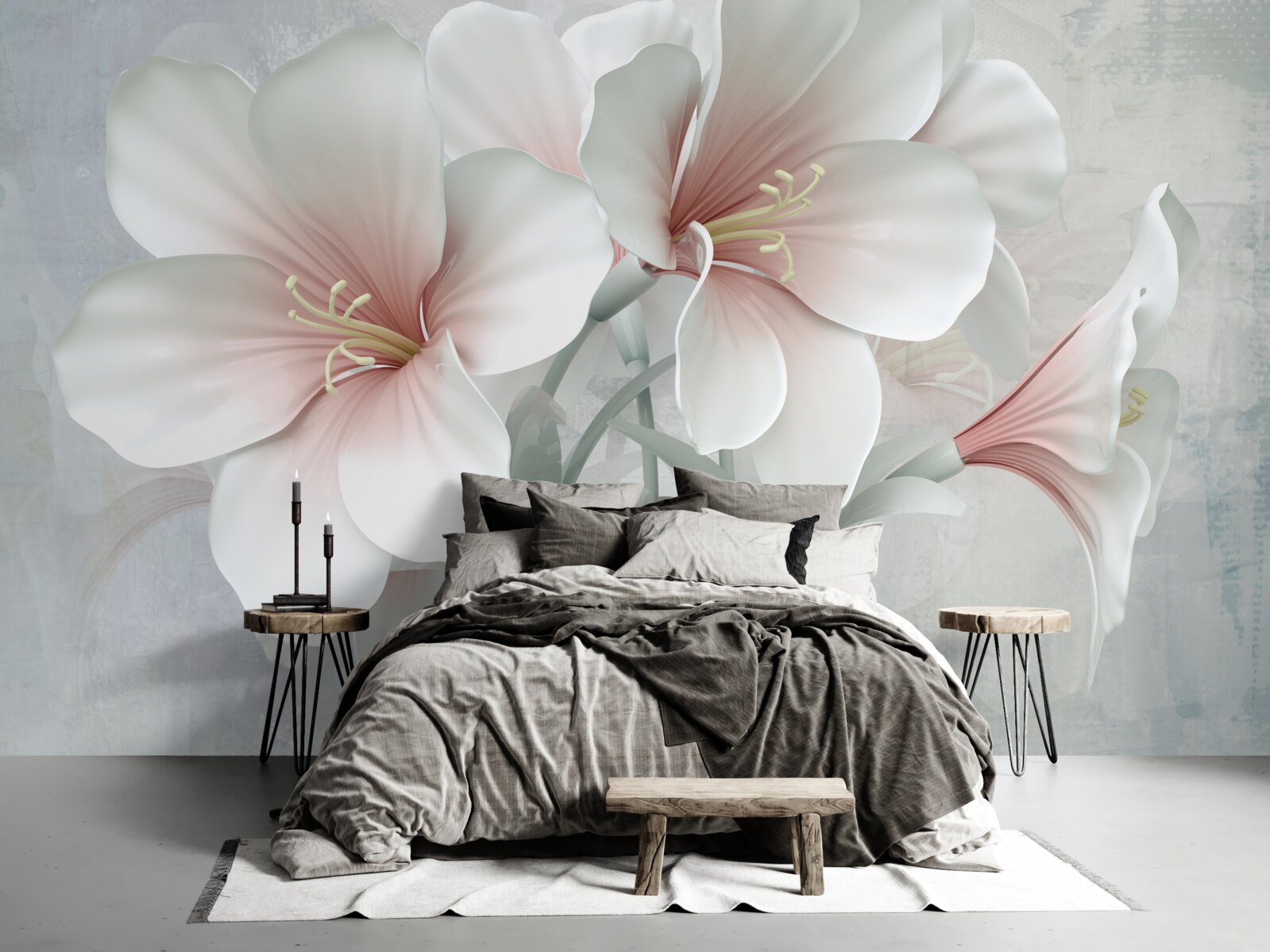 Fototapet compoziție parfumată de crini delicați