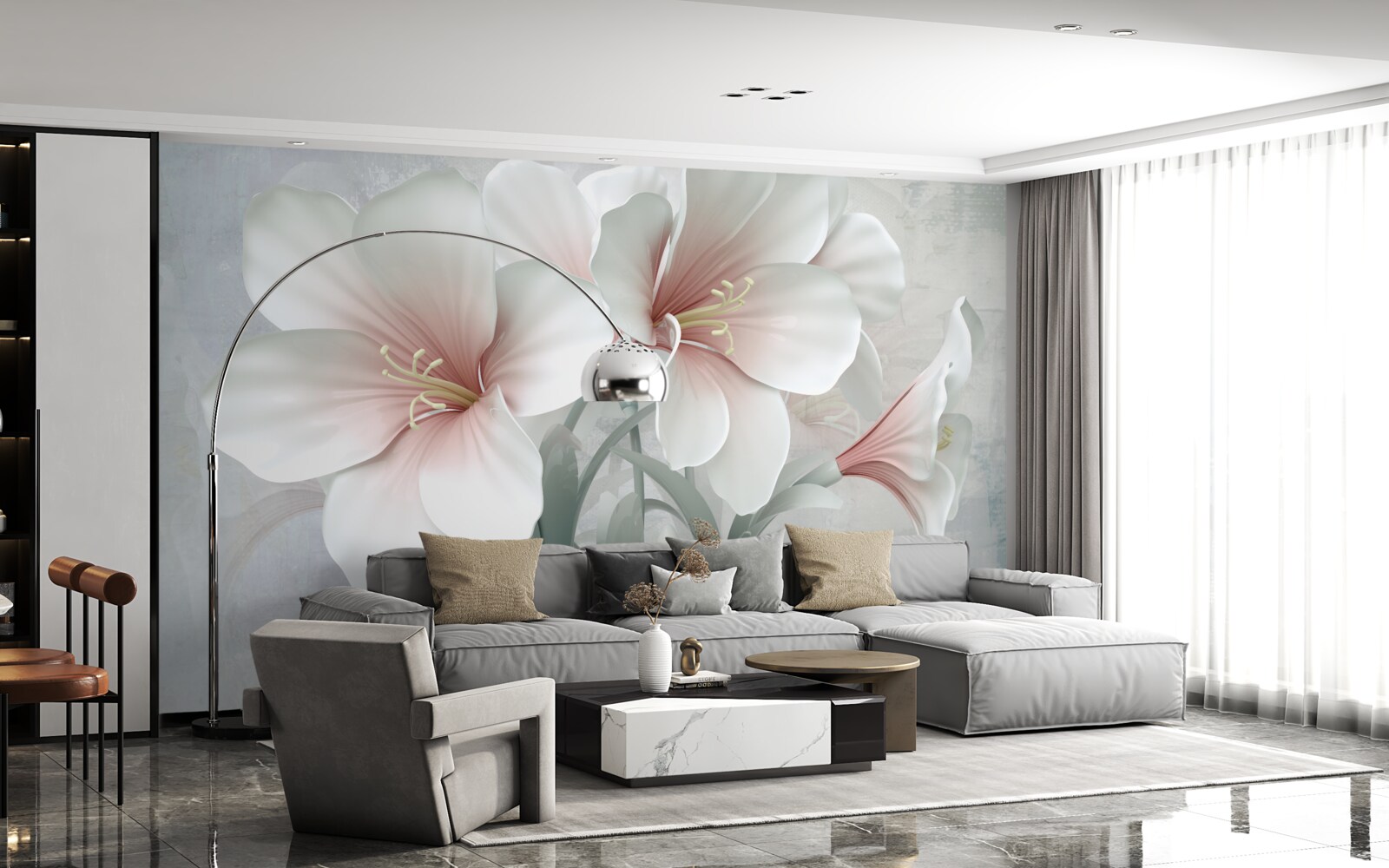 Fototapet compoziție parfumată de crini delicați