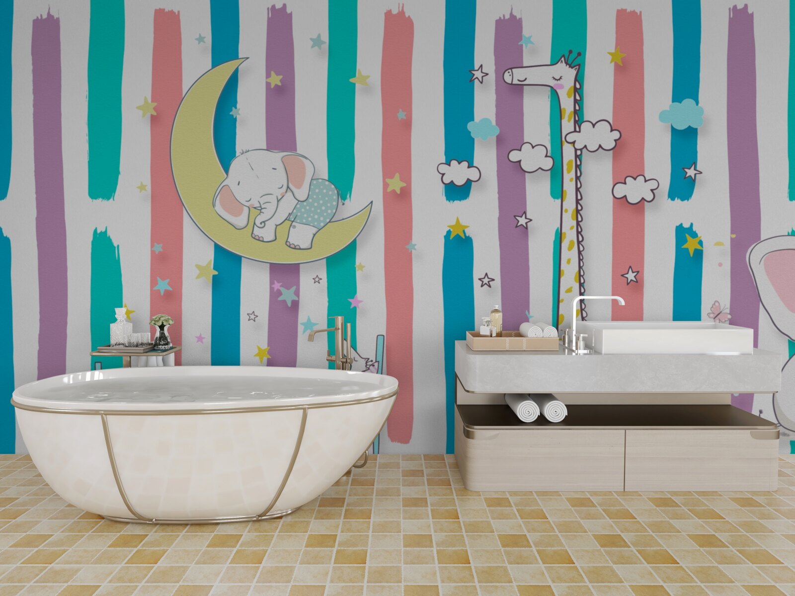 Fototapet animale mici și drăguțe