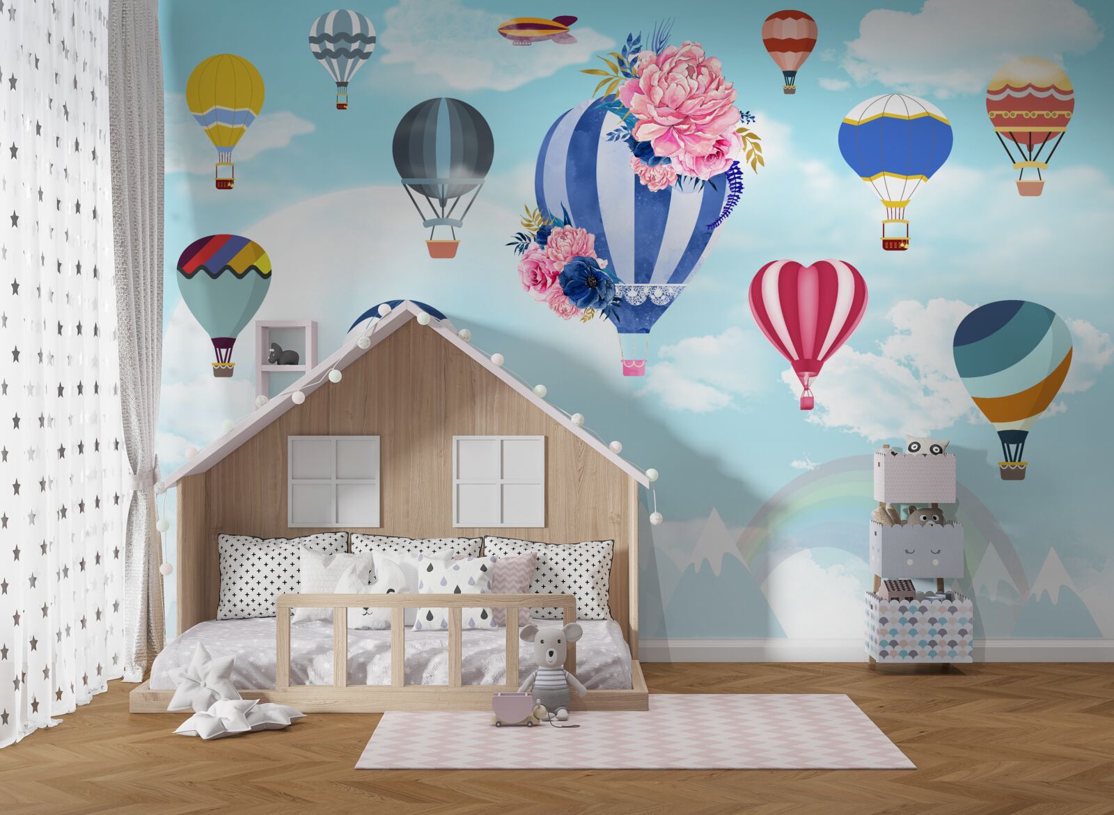 Fototapet bile luminoase pe cer