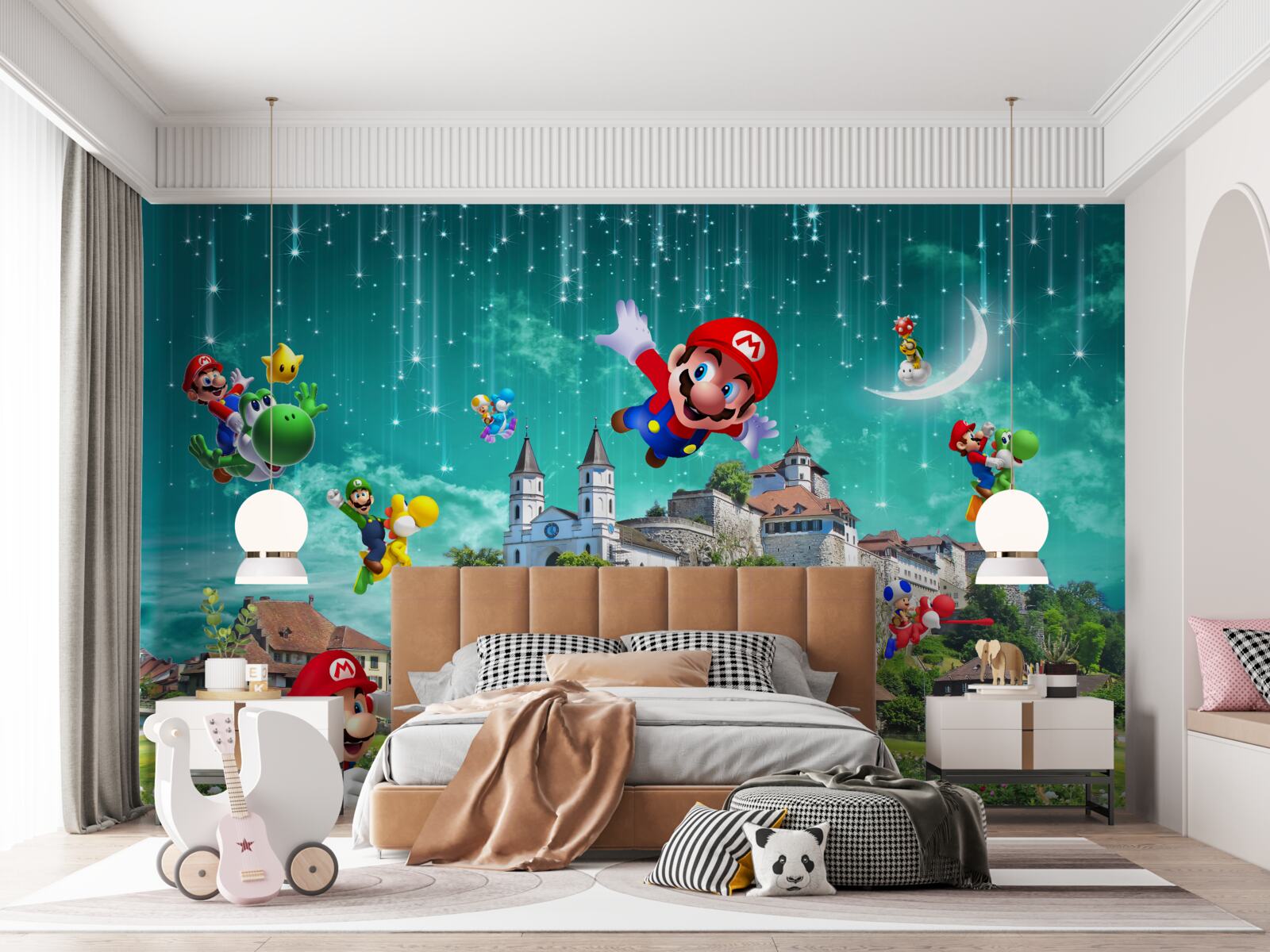 Fototapet personaje mario în metropolis