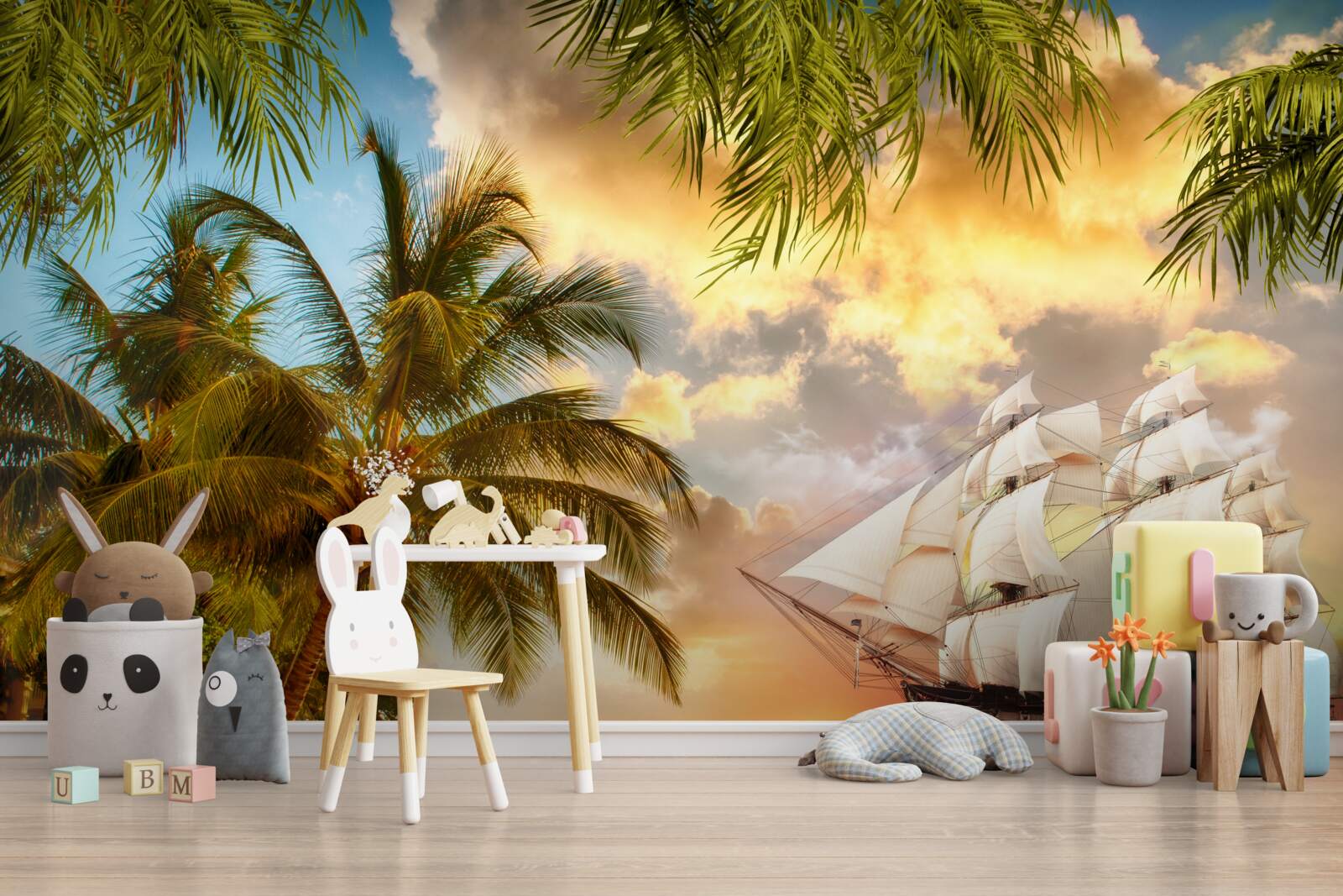 Fototapet nava se apropie de coastă