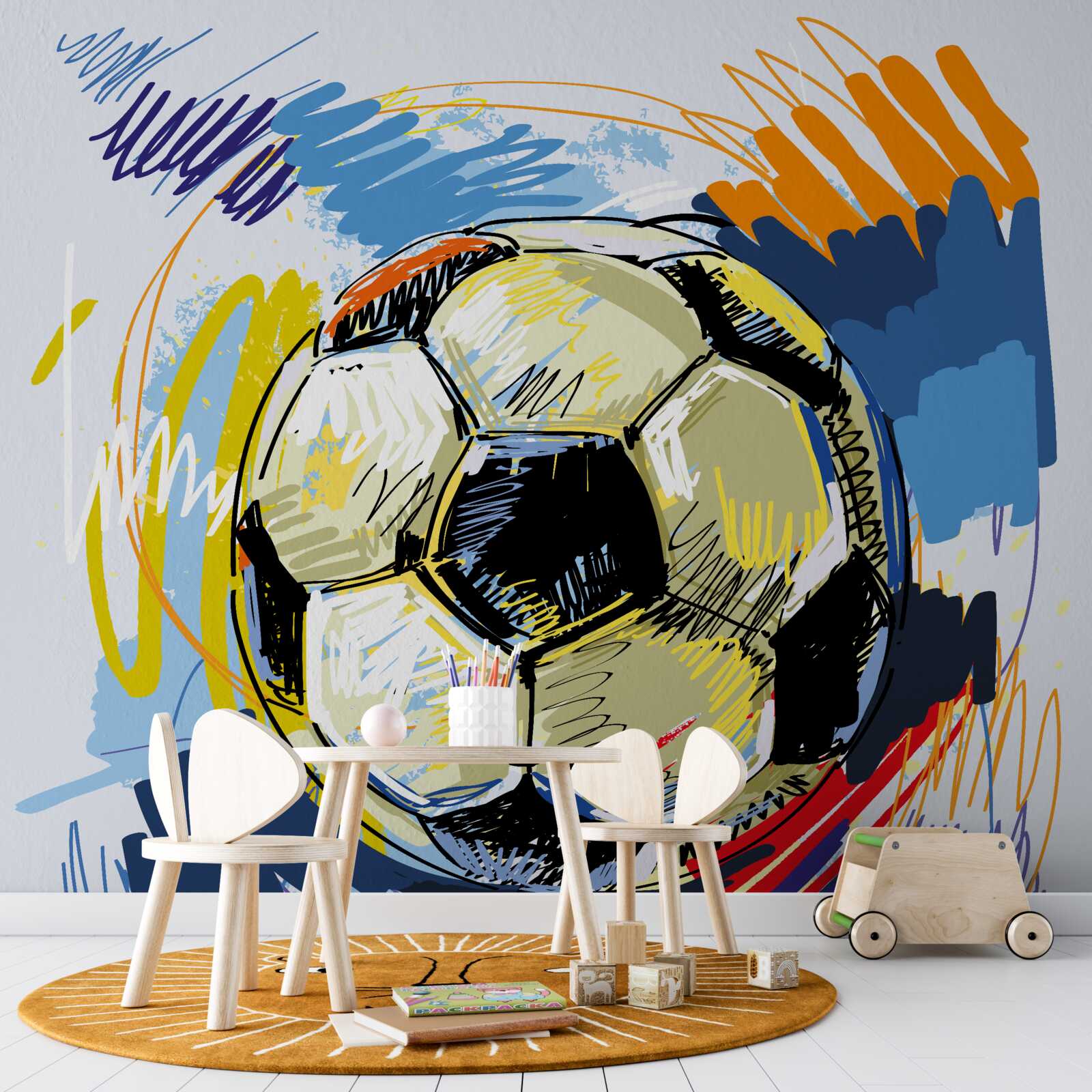 Fototapet fotbalul reprezentat în imagine