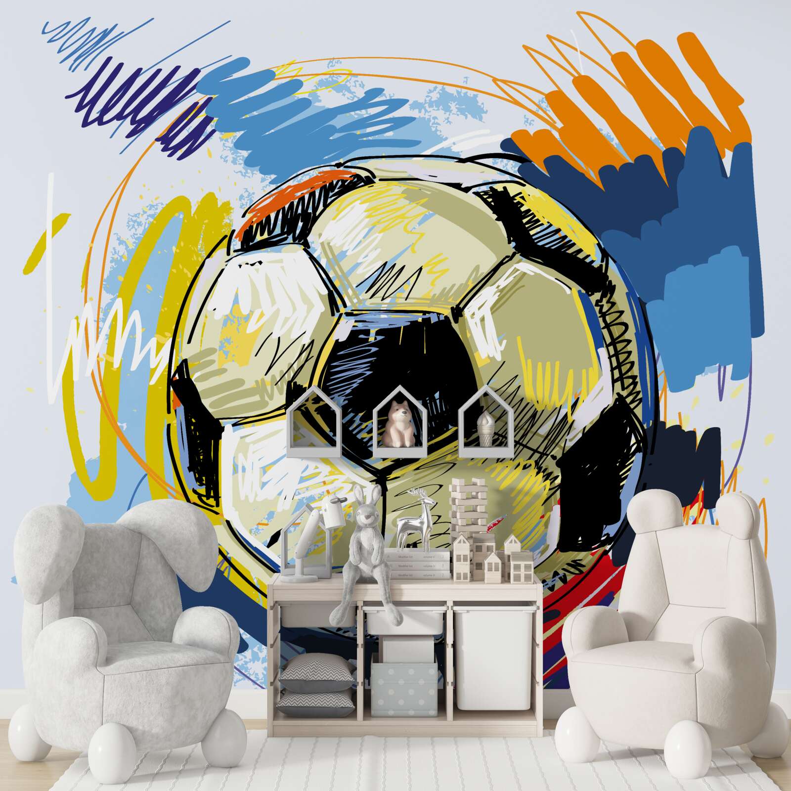 Fototapet fotbalul reprezentat în imagine