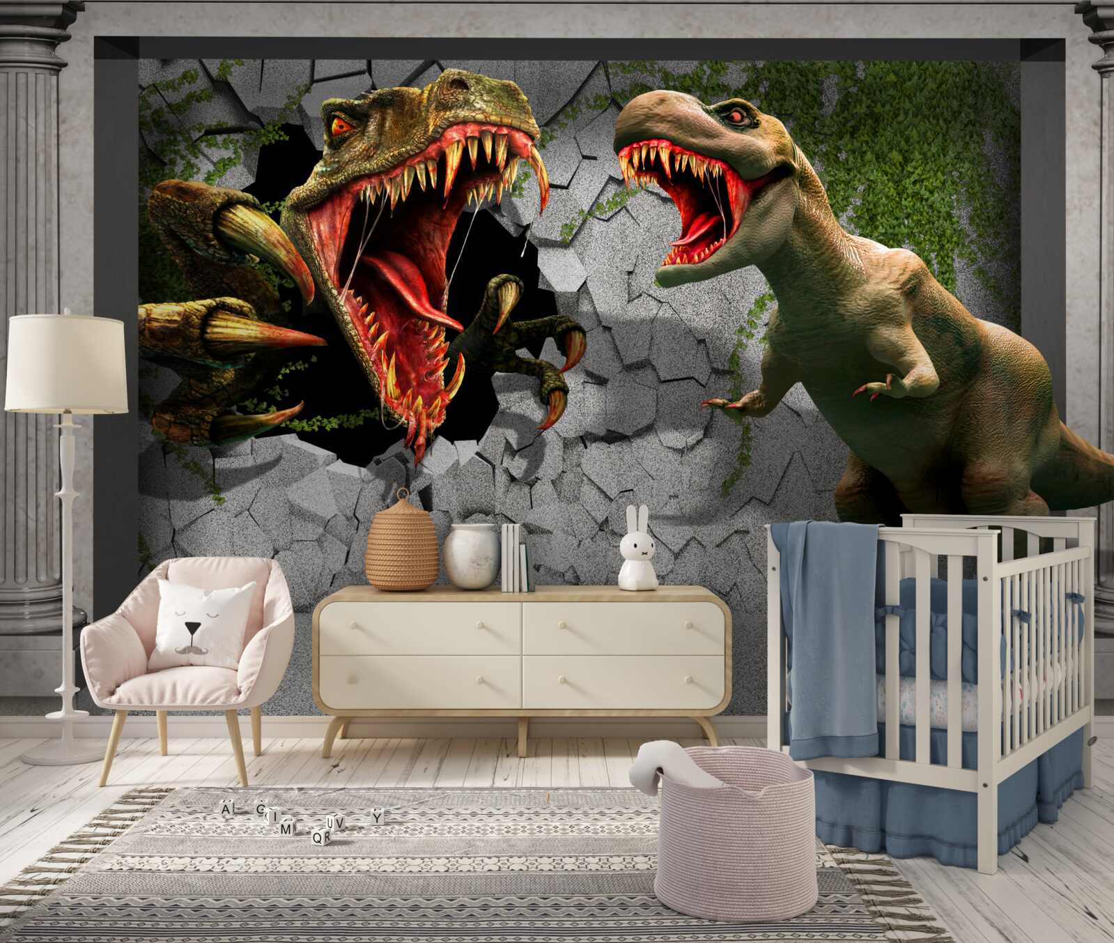 Fototapet dinozaurii își exprimă furia