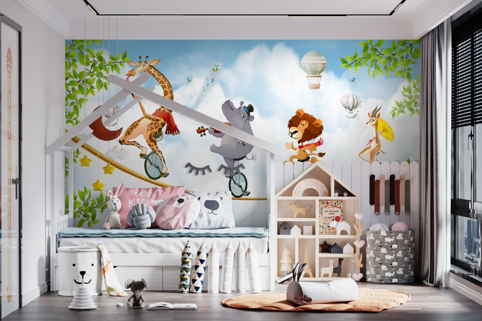 Fototapet bestii pe biciclete tiroliene și single