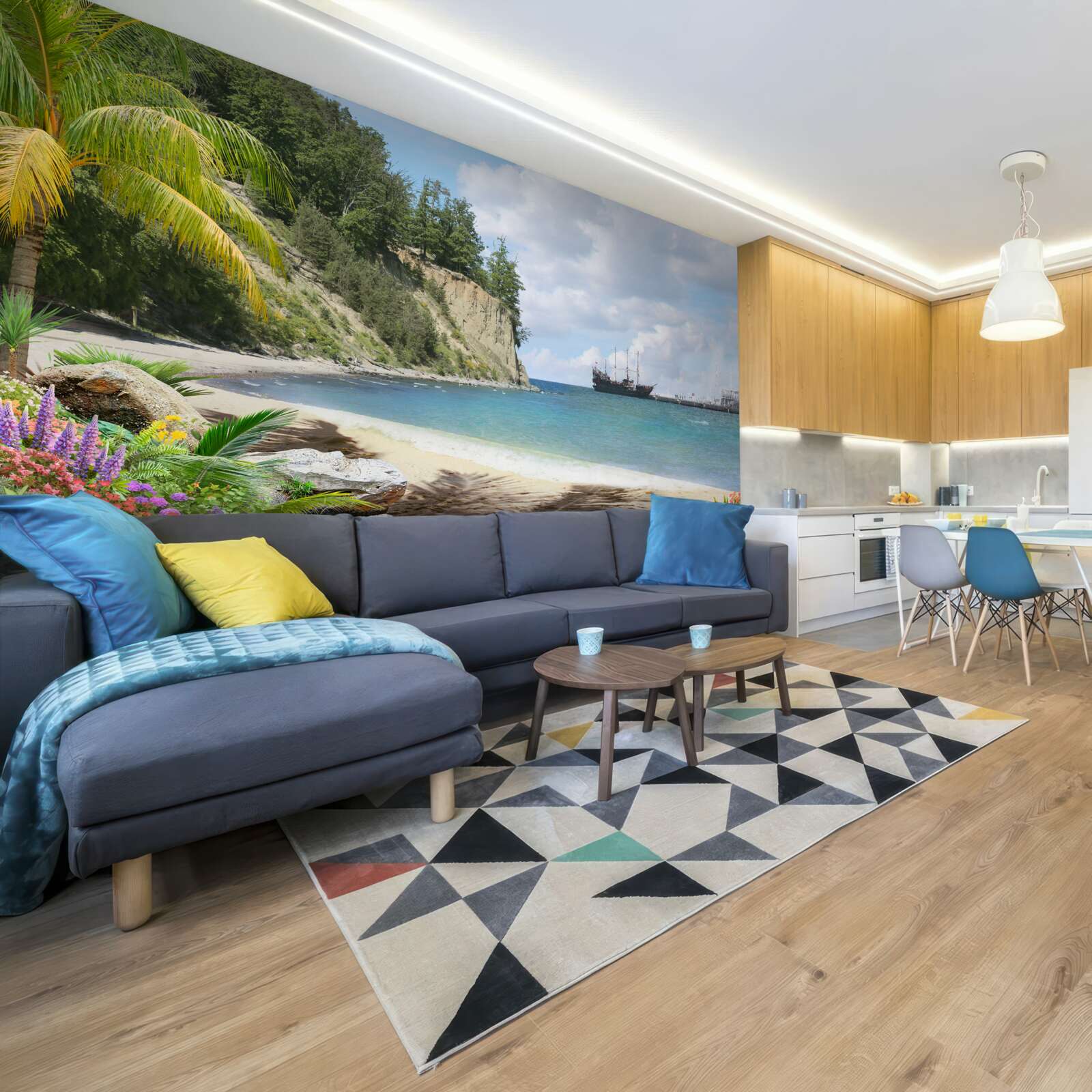 Fototapet port cu nave