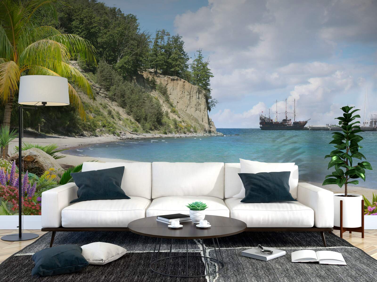 Fototapet port cu nave