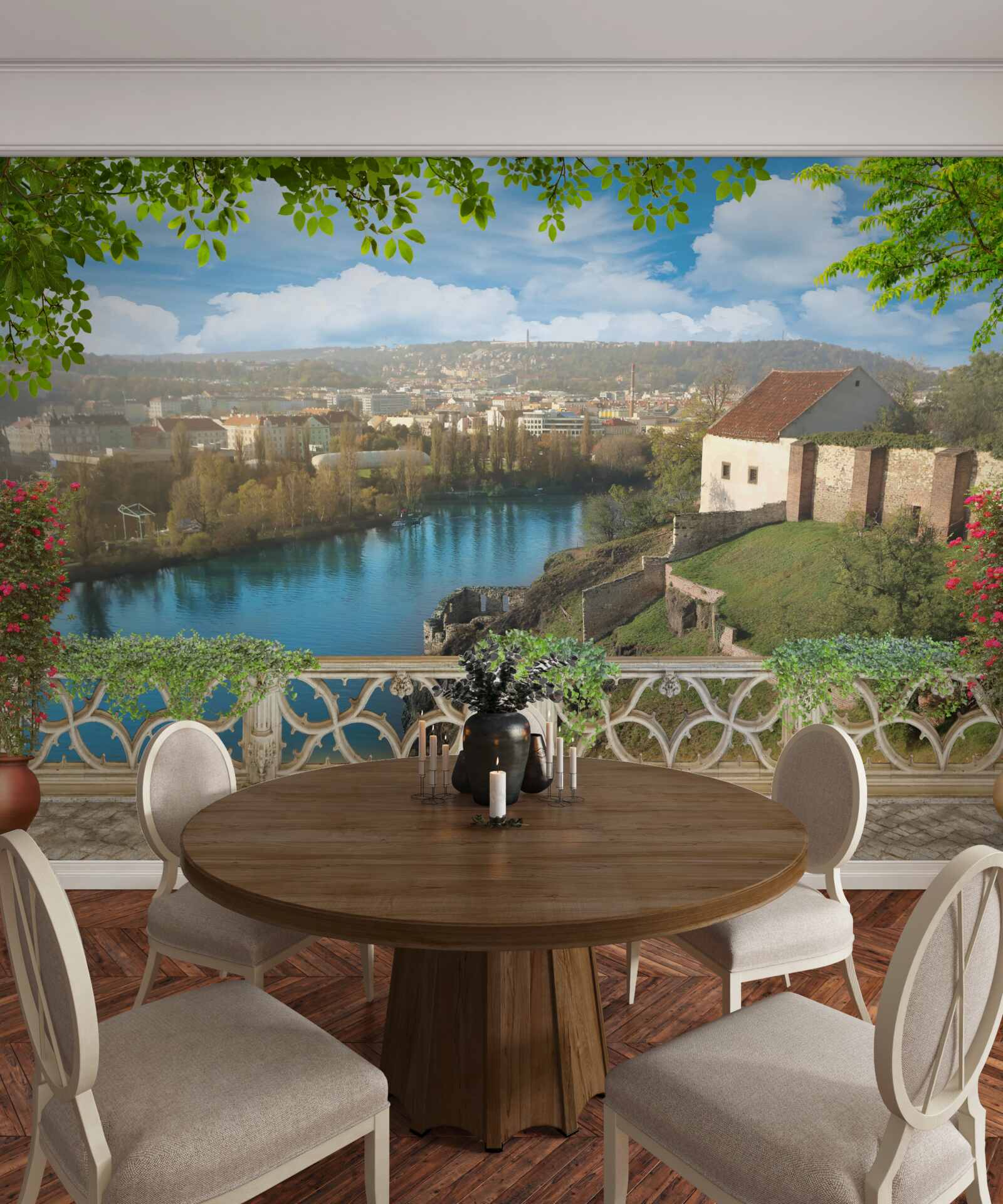 Fototapet așezare montană