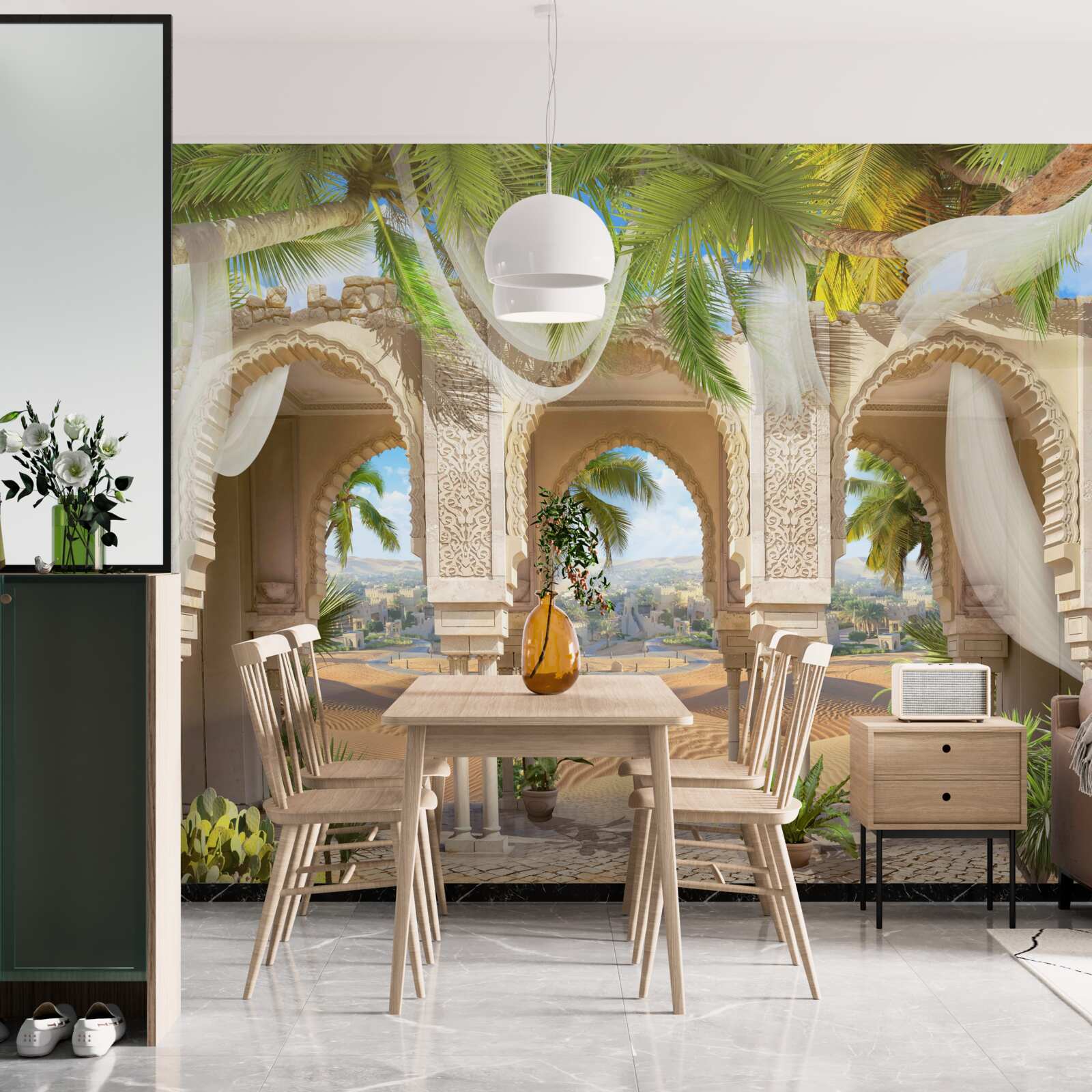 Fototapet panoramă a deșertului de la palat