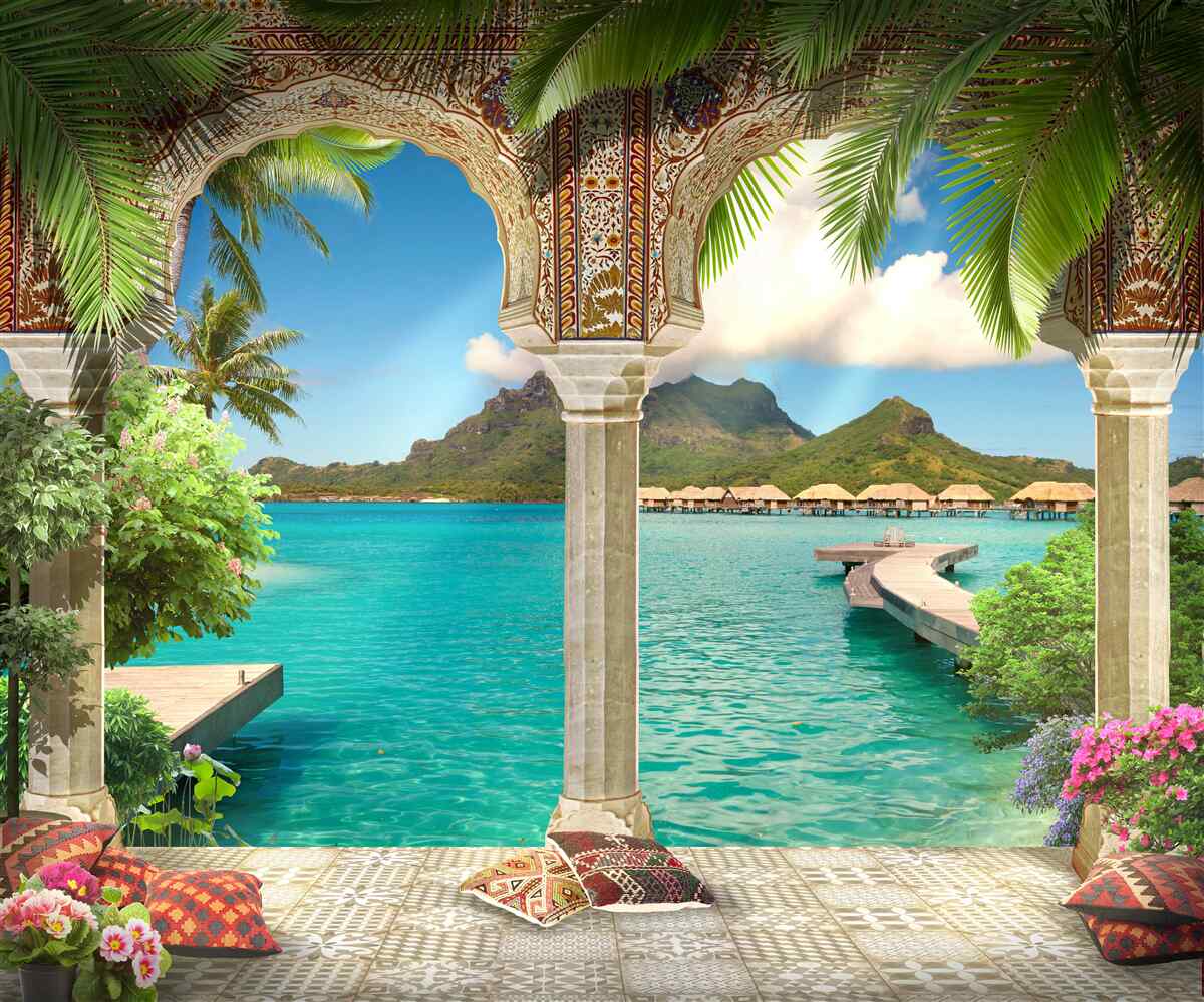 Fototapet terasă minunată pentru relaxare