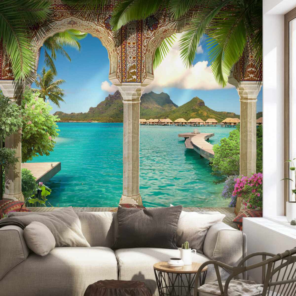 Fototapet terasă minunată pentru relaxare