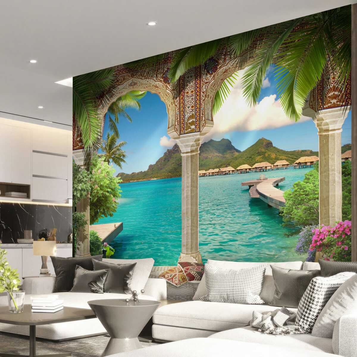 Fototapet terasă minunată pentru relaxare