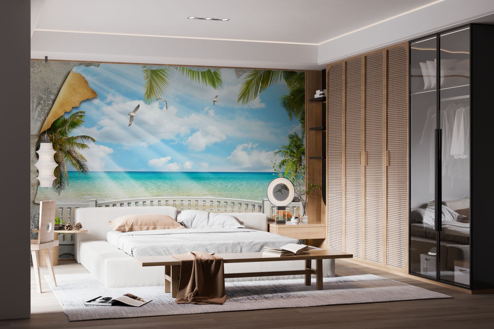 Fototapet vedere pitorească la mare în timpul verii