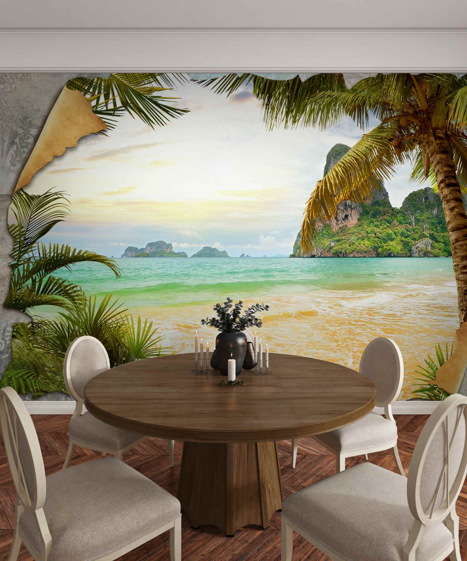 Fototapet ocean și stânci