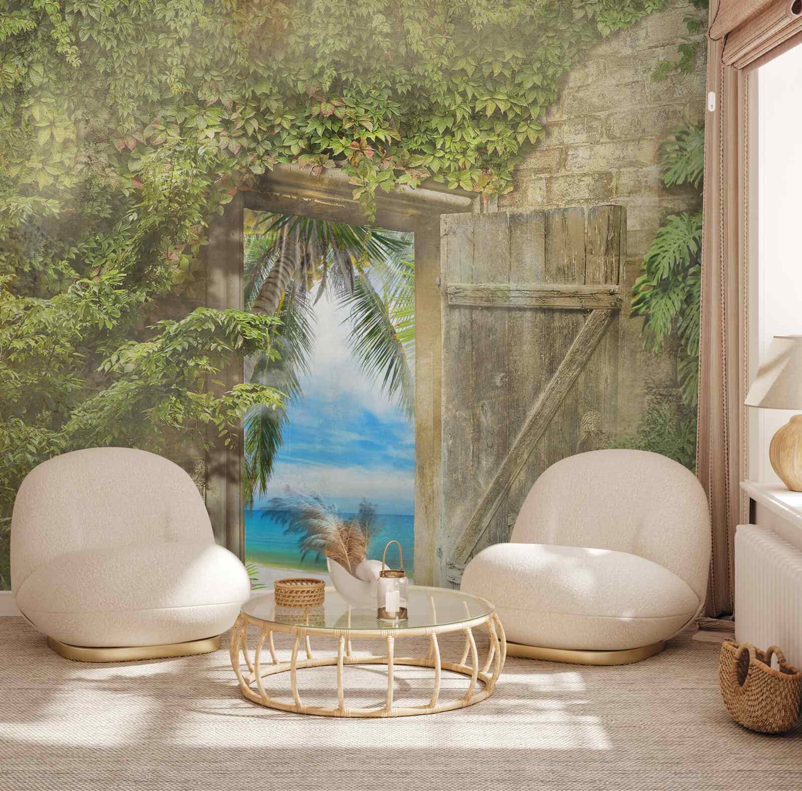 Fototapet acces la mare și la plaja de nisip