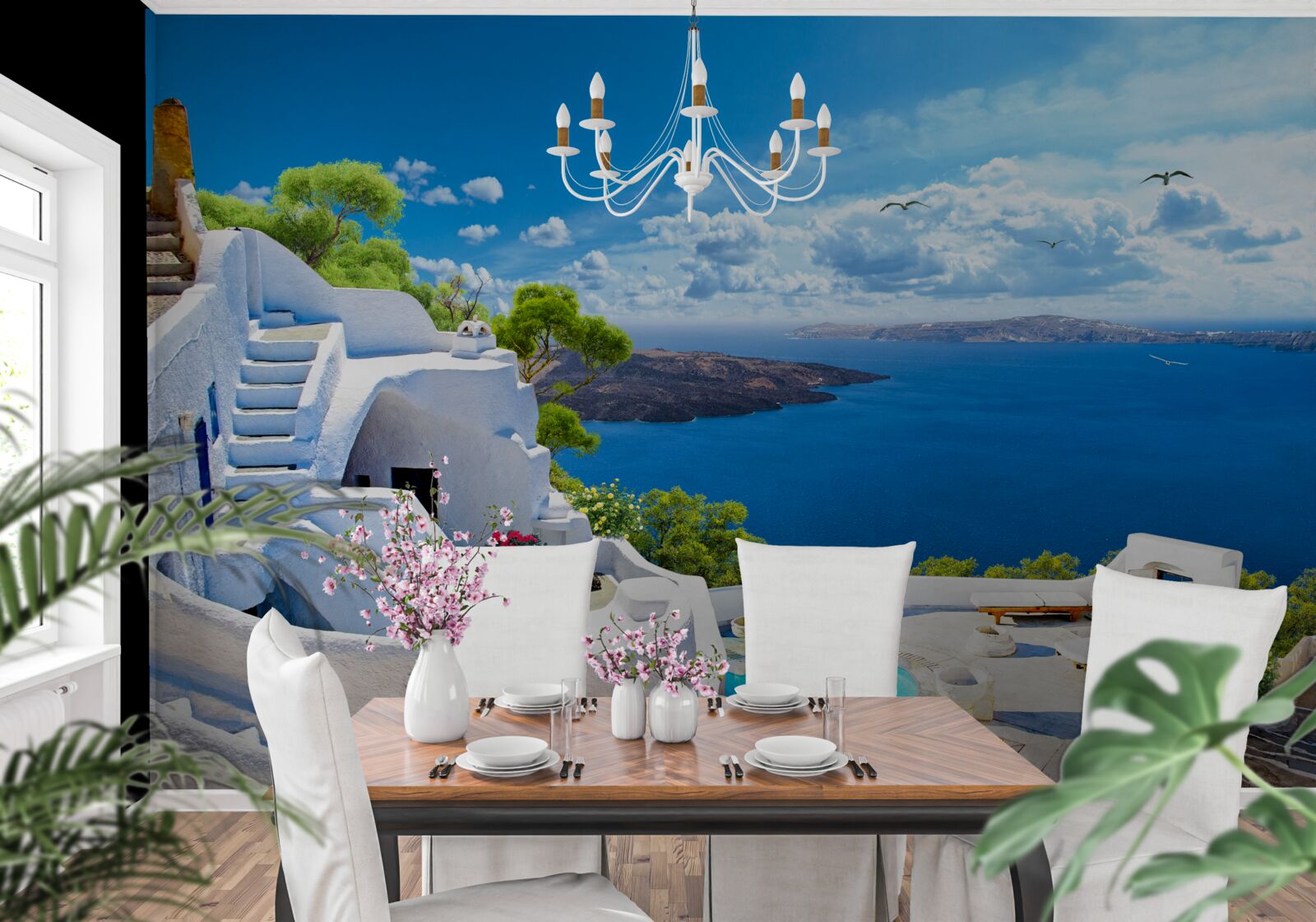 Fototapet insula santorini din grecia