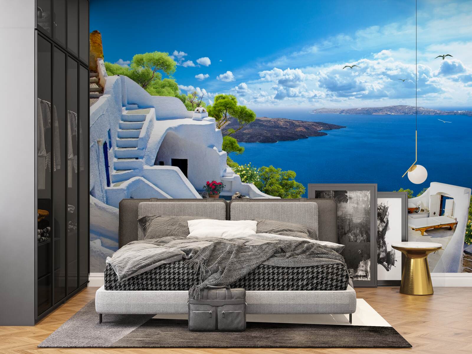 Fototapet insula santorini din grecia