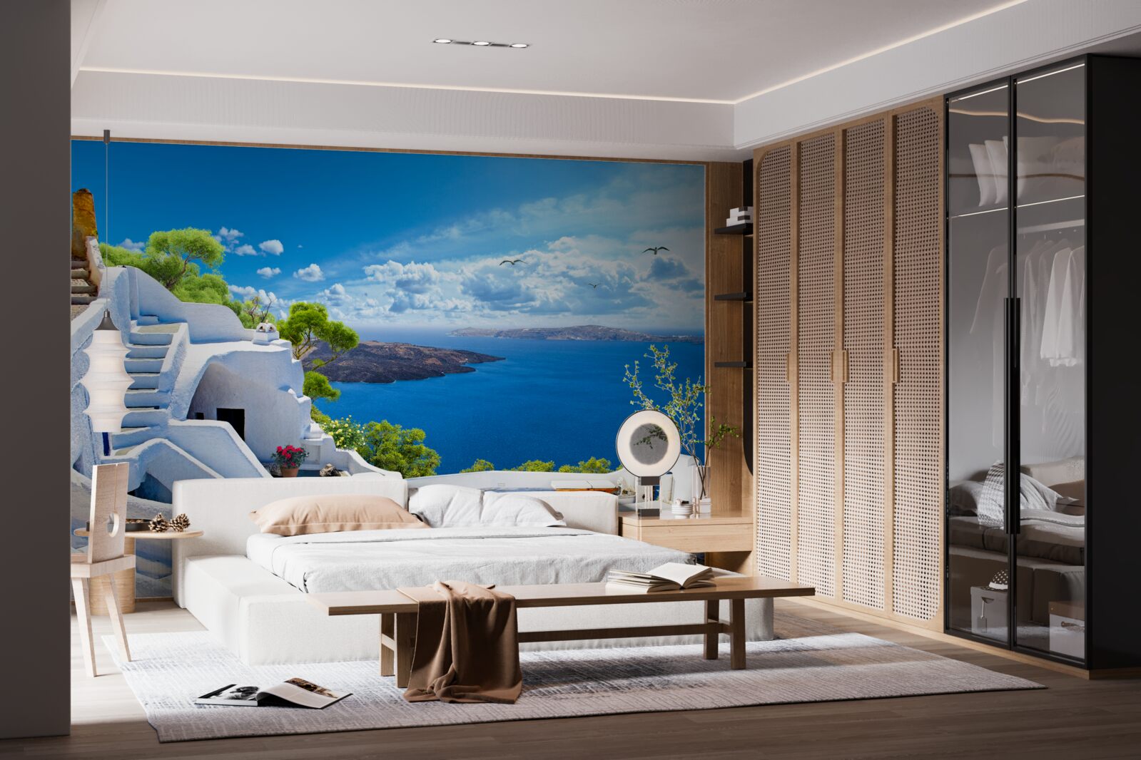 Fototapet insula santorini din grecia