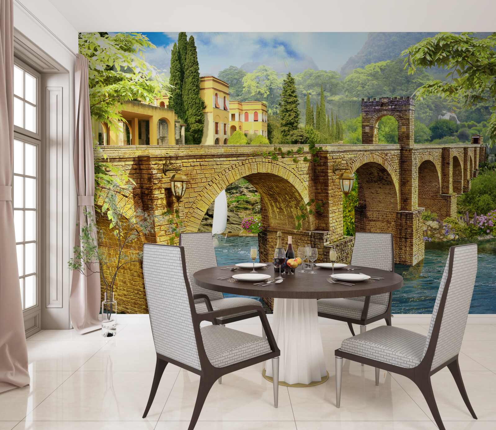 Fototapet magnific pod de canal arhitectural